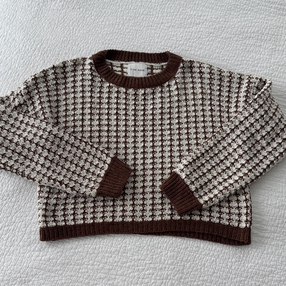 Brown and Cream Sweater